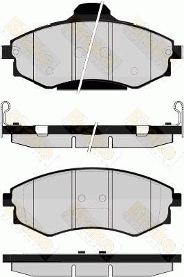 BRAKE ENGINEERING stabdžių trinkelių rinkinys, diskinis stabdys PA1522